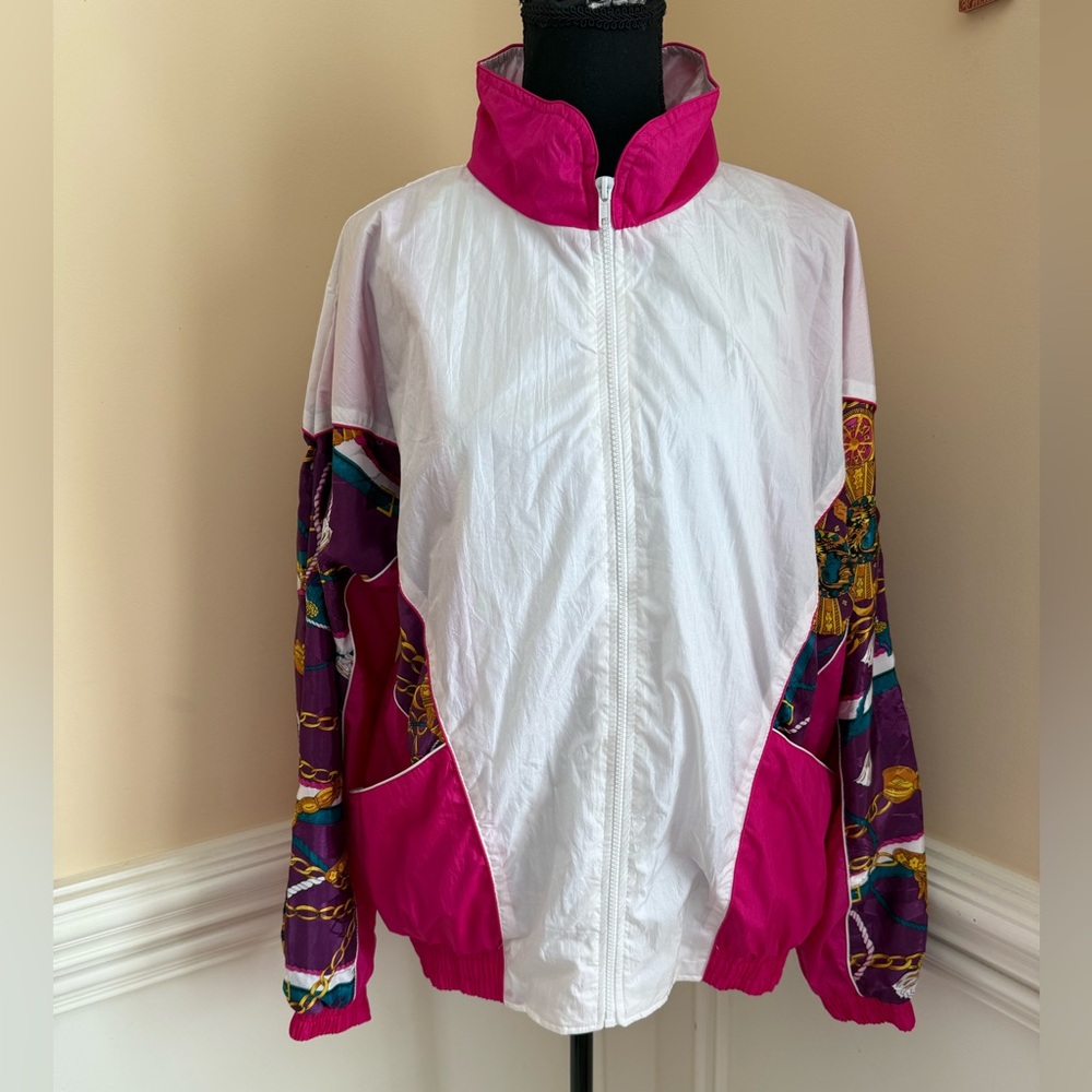 VTG Westside‎ Connection Nylon Windbreaker Track Suit set Women Jacket L pants M